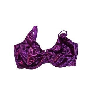 Curvation 40DD Purple zebra print lovers knot bra Underwire